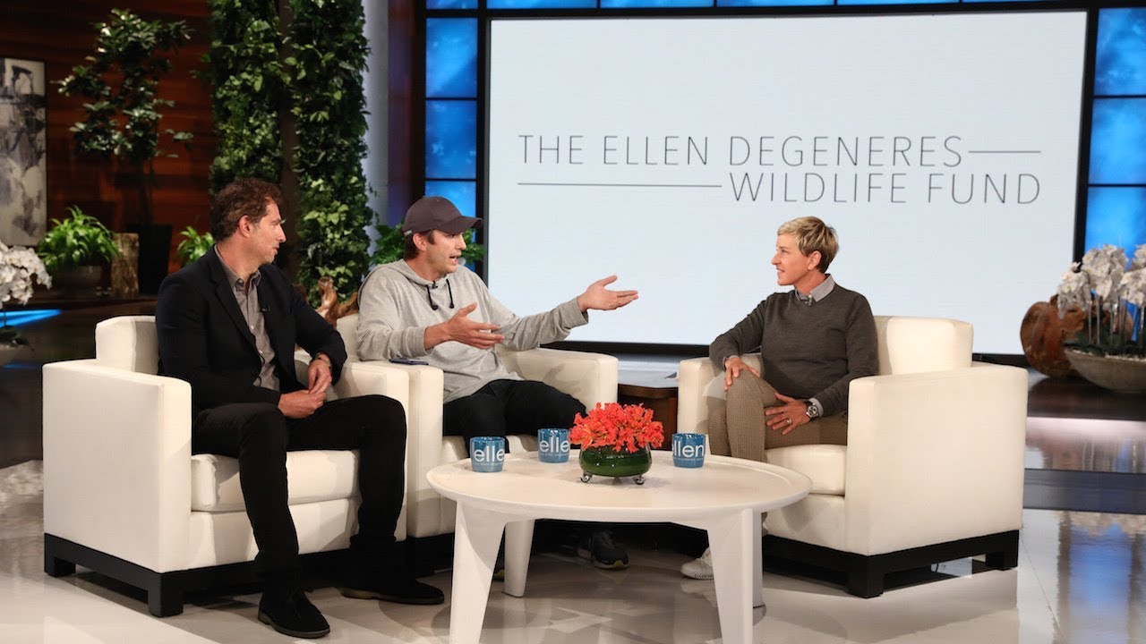 Ashton Kutcher Choca Ellen Com Uma Grande Doação
