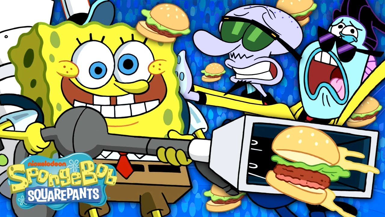 Bob Esponja Vende Hambúrgueres De Caranguejo Em Shows