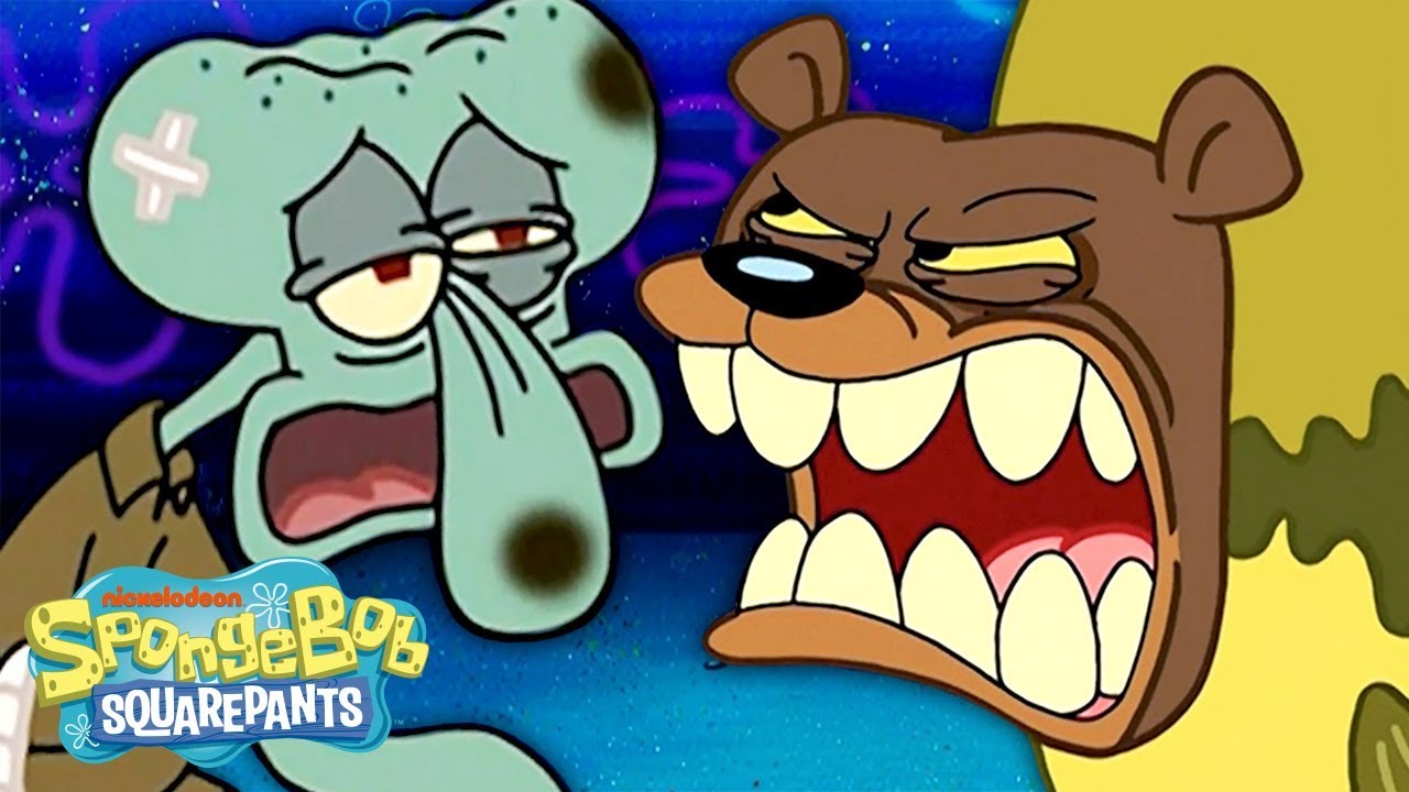 O Urso Marinho Ataca Lula, Bob Esponja E Patrick! Bob Esponja Calça Quadrada