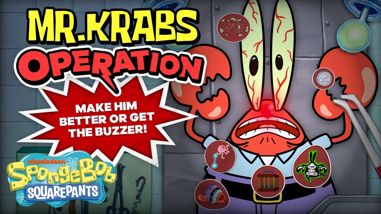 “Operação” Sr. Krabs | Toda Vez Que O Sr. Krabs Teve Uma Parte Do Corpo Removida | Bob Esponja