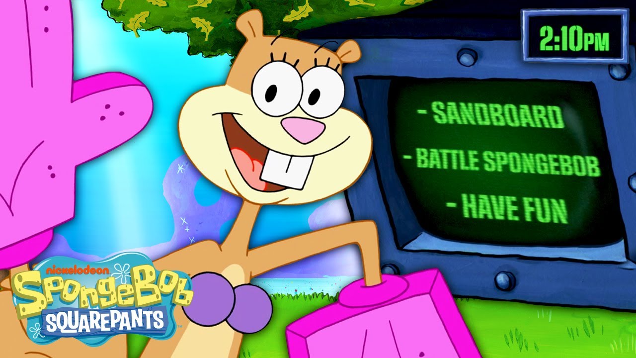 Um Dia Inteiro Com Sandy Cheeks | Bob Esponja