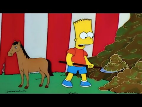 Os Simpsons: Bart Remove O Esterco De Cavalo Com Uma Pá