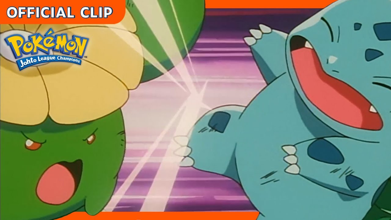 Pokémon: Bulbasaur Vs. Skiploom | Pokémon – Liga De Johto Campeões | Clipe Oficial