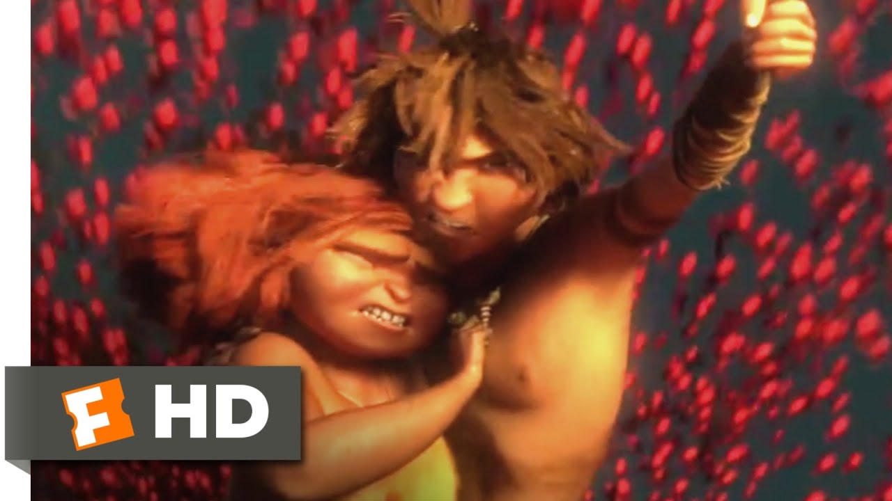 Os Croods (2013) – Cena Lutando Contra Panfletos Flamejantes (3/10)