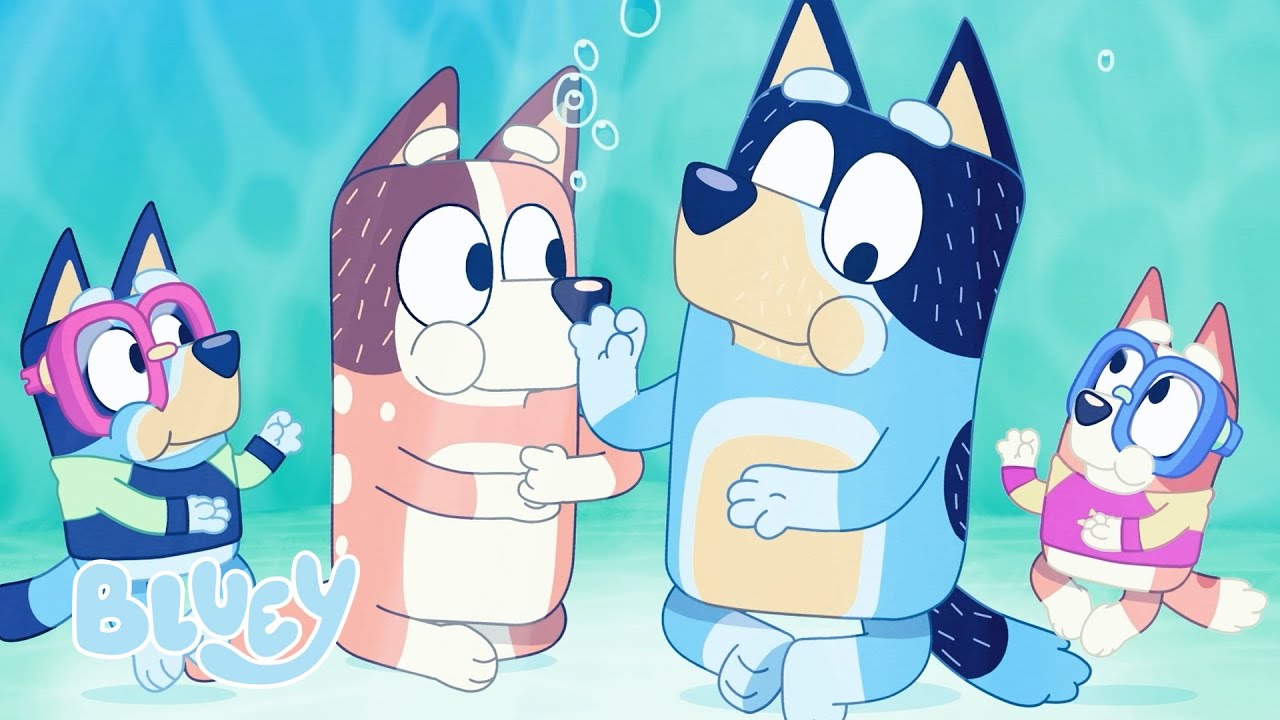 Festa Do Chá Subaquática | Novo Clipe | Bluey Temporada 1 – A Piscina | Bluey